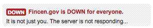 FinCEN Site Down